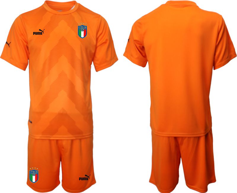 Men 2022 World Cup National Team Italy orange goalkeeper blank Soccer Jerseys